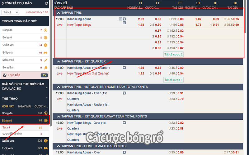 Cá cược bóng rổ