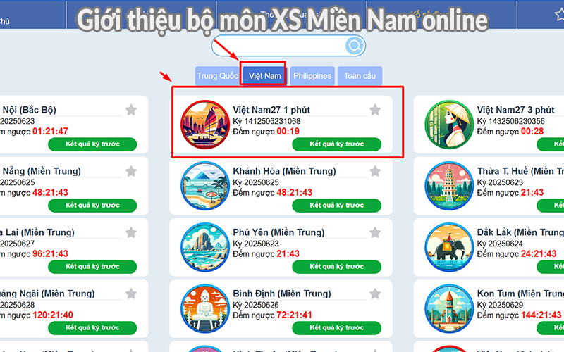Giới thiệu bộ môn XS Miền Nam online