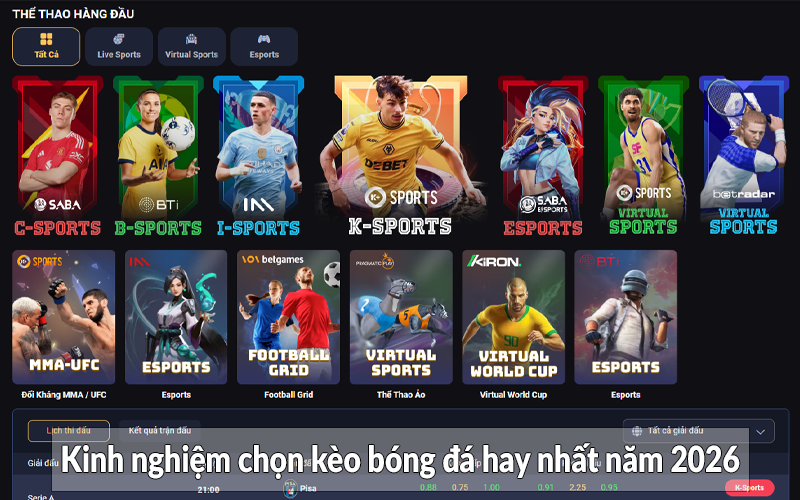 Kinh nghiệm chọn kèo bóng đá hay nhất năm 2026